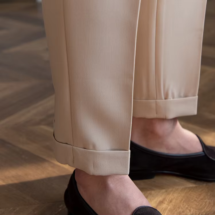 Beige Classic Double Buckle Gurkha Pant By Sartorio Nero