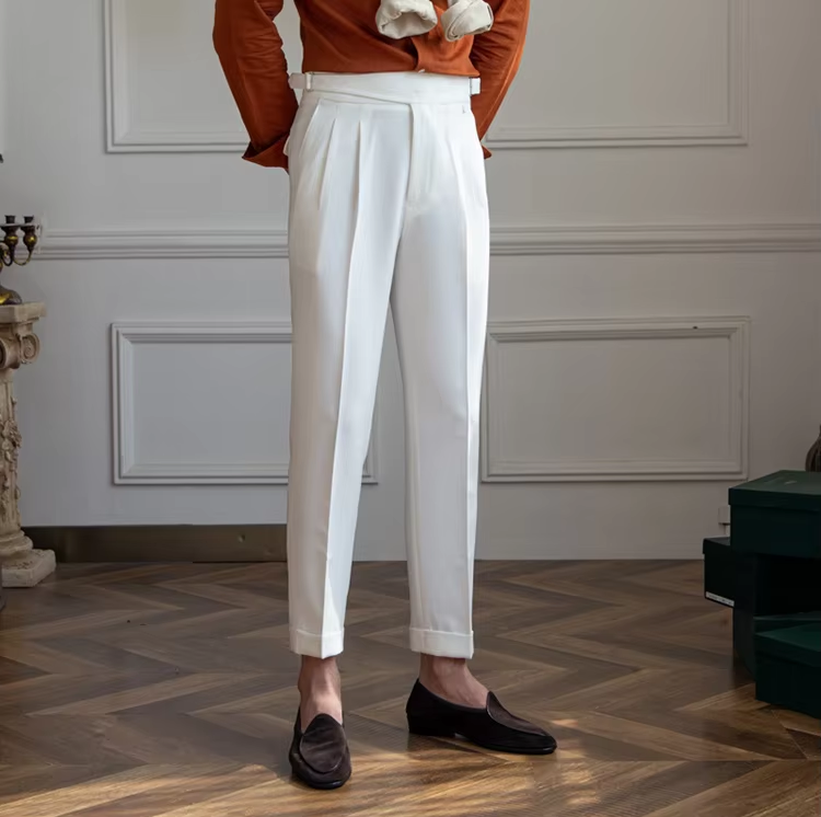 Whiteclassic Double Buckle Gurkh Pant By Sartorio Nero