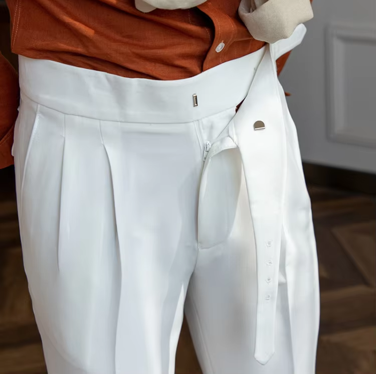 Whiteclassic Double Buckle Gurkh Pant By Sartorio Nero