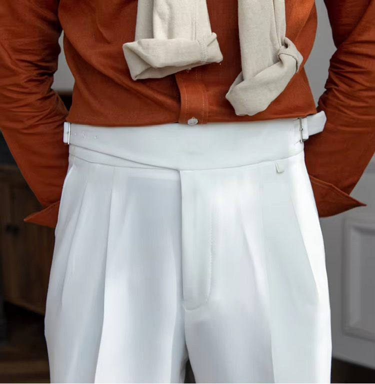 Whiteclassic Double Buckle Gurkh Pant By Sartorio Nero