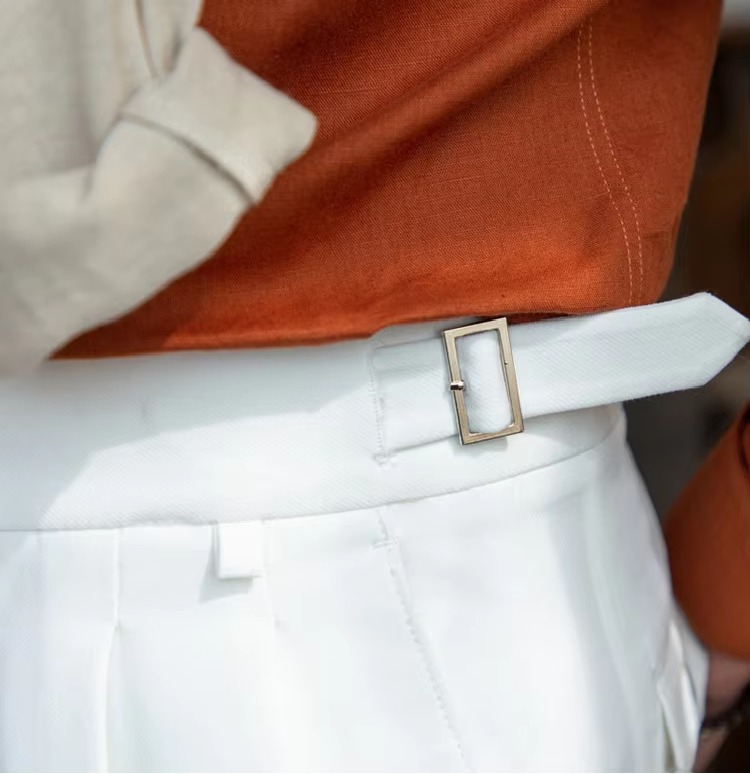 Whiteclassic Double Buckle Gurkh Pant By Sartorio Nero