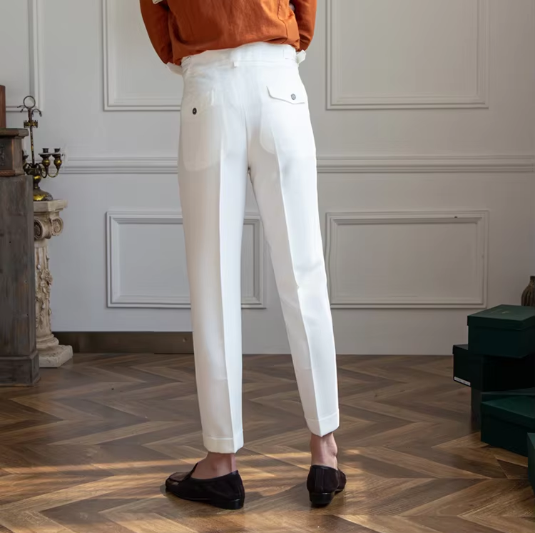 Whiteclassic Double Buckle Gurkh Pant By Sartorio Nero