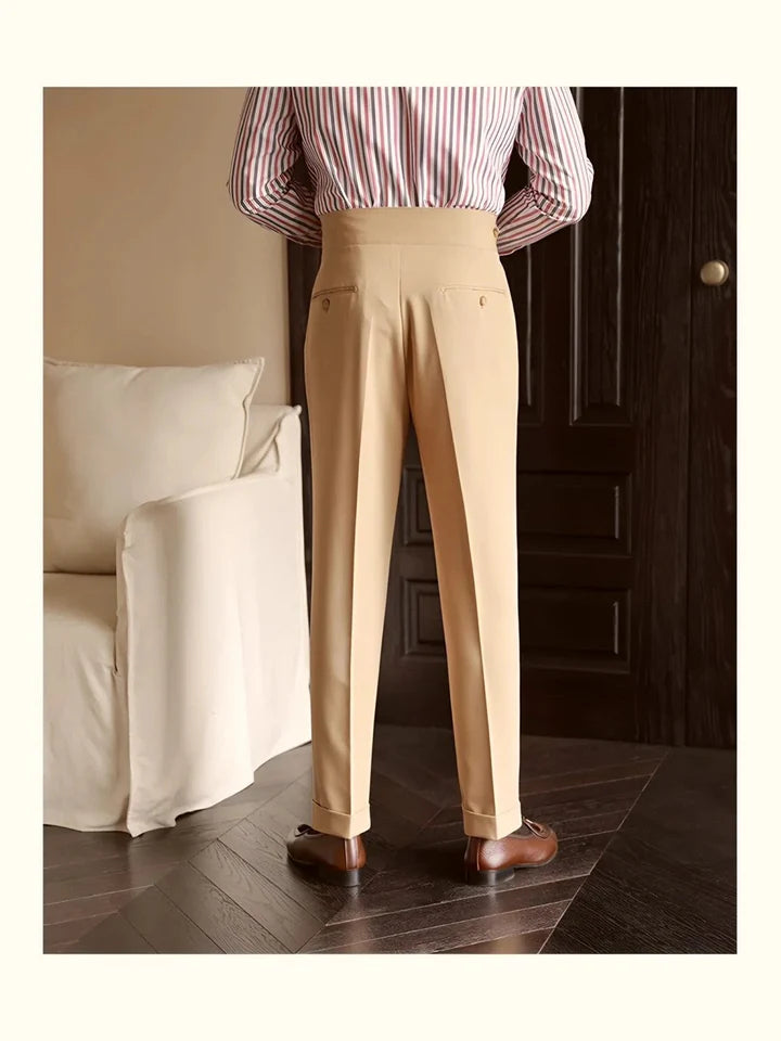 Beige Classic Double Button Gurkh Pant By Sartorio Nero