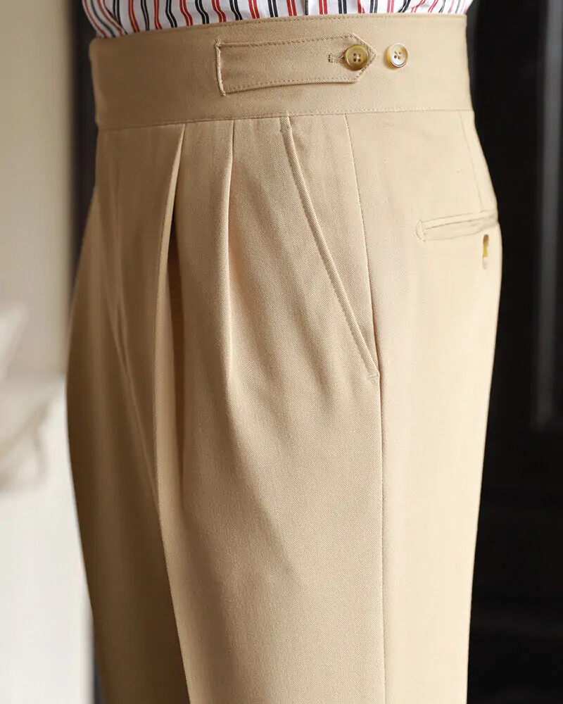 Beige Classic Double Button Gurkh Pant By Sartorio Nero