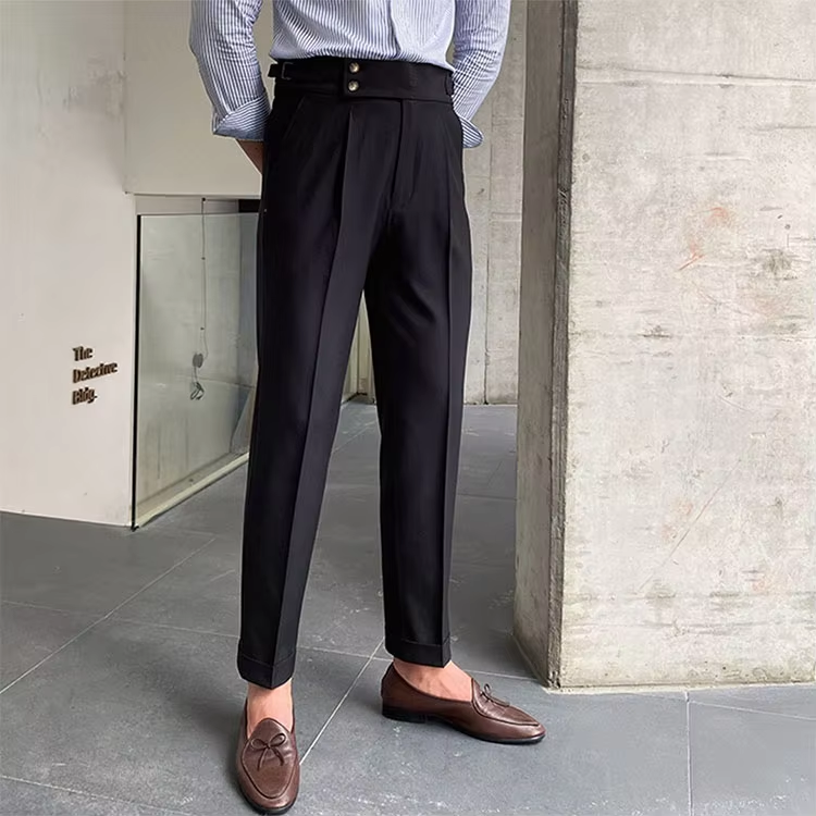 Black Signature Double Button Gurkha Pant By Sartorio Nero