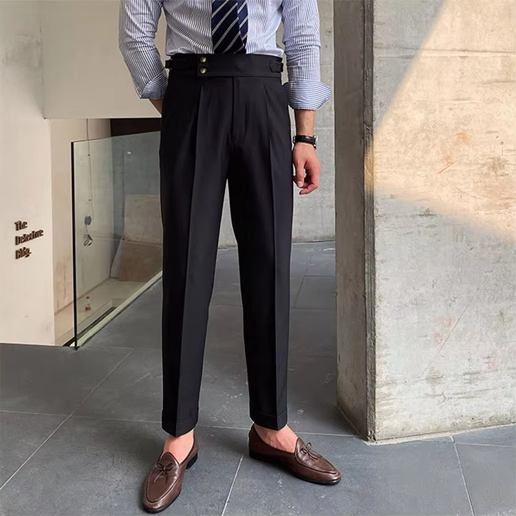 Black Signature Double Button Gurkha Pant By Sartorio Nero