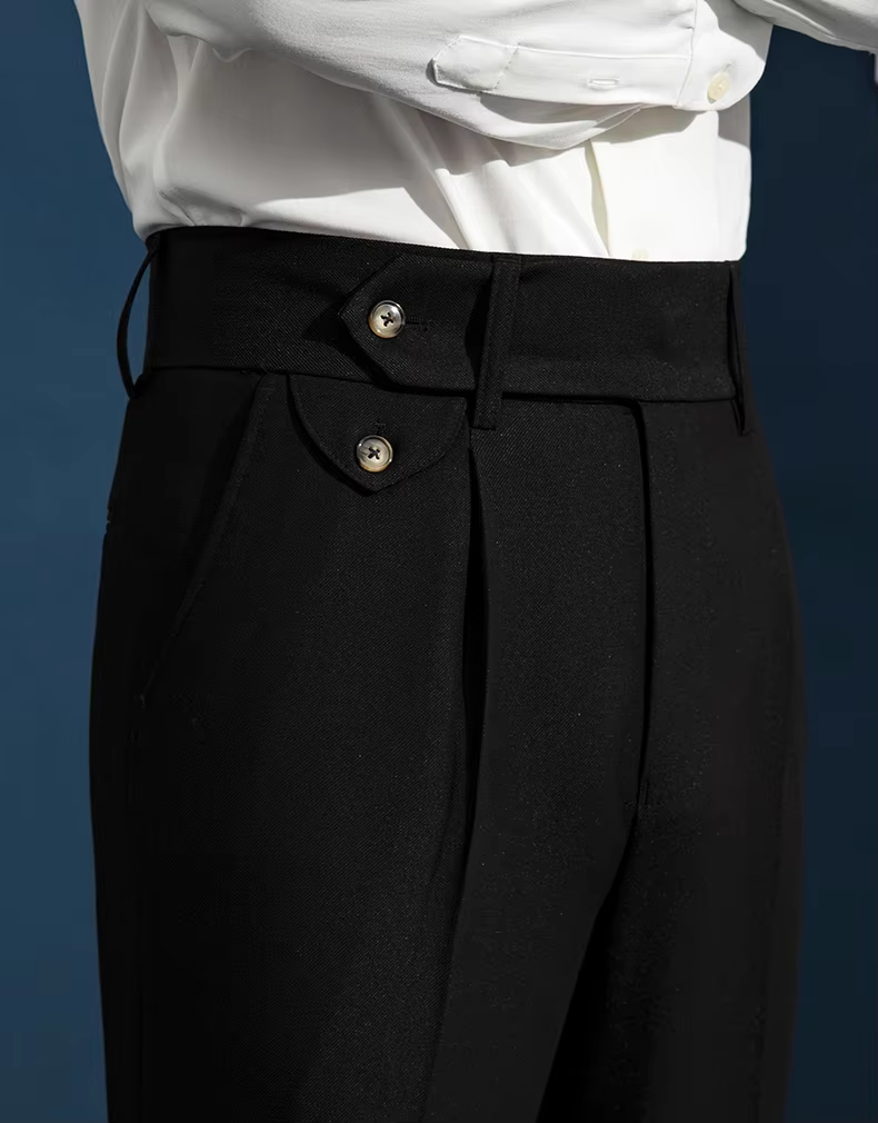 Black Flap Signature Gurkha Pant By Sartorio Nero