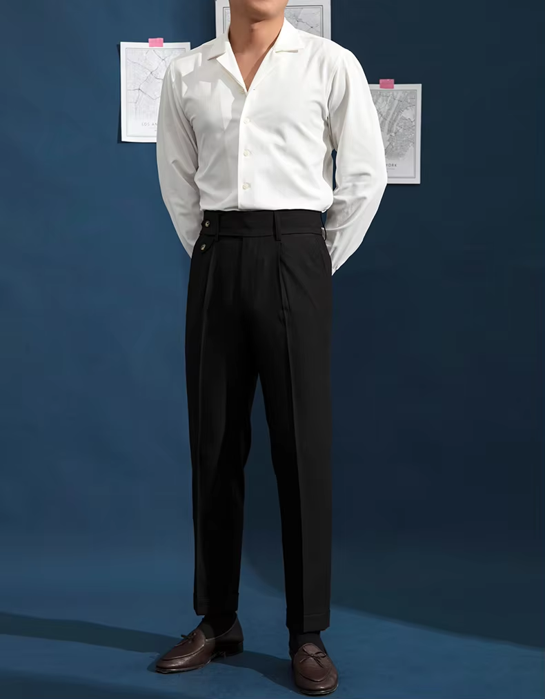 Black Flap Signature Gurkha Pant By Sartorio Nero