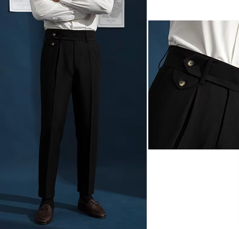 Black Flap Signature Gurkha Pant By Sartorio Nero