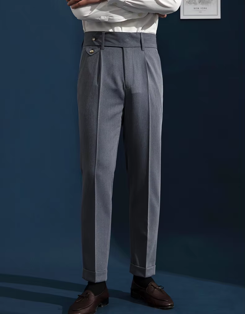 Smoke Grey Signature Flap Gurkha Pant By Sartorio Nero