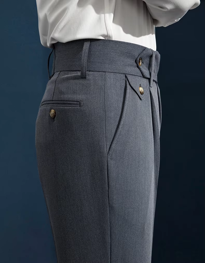 Smoke Grey Signature Flap Gurkha Pant By Sartorio Nero