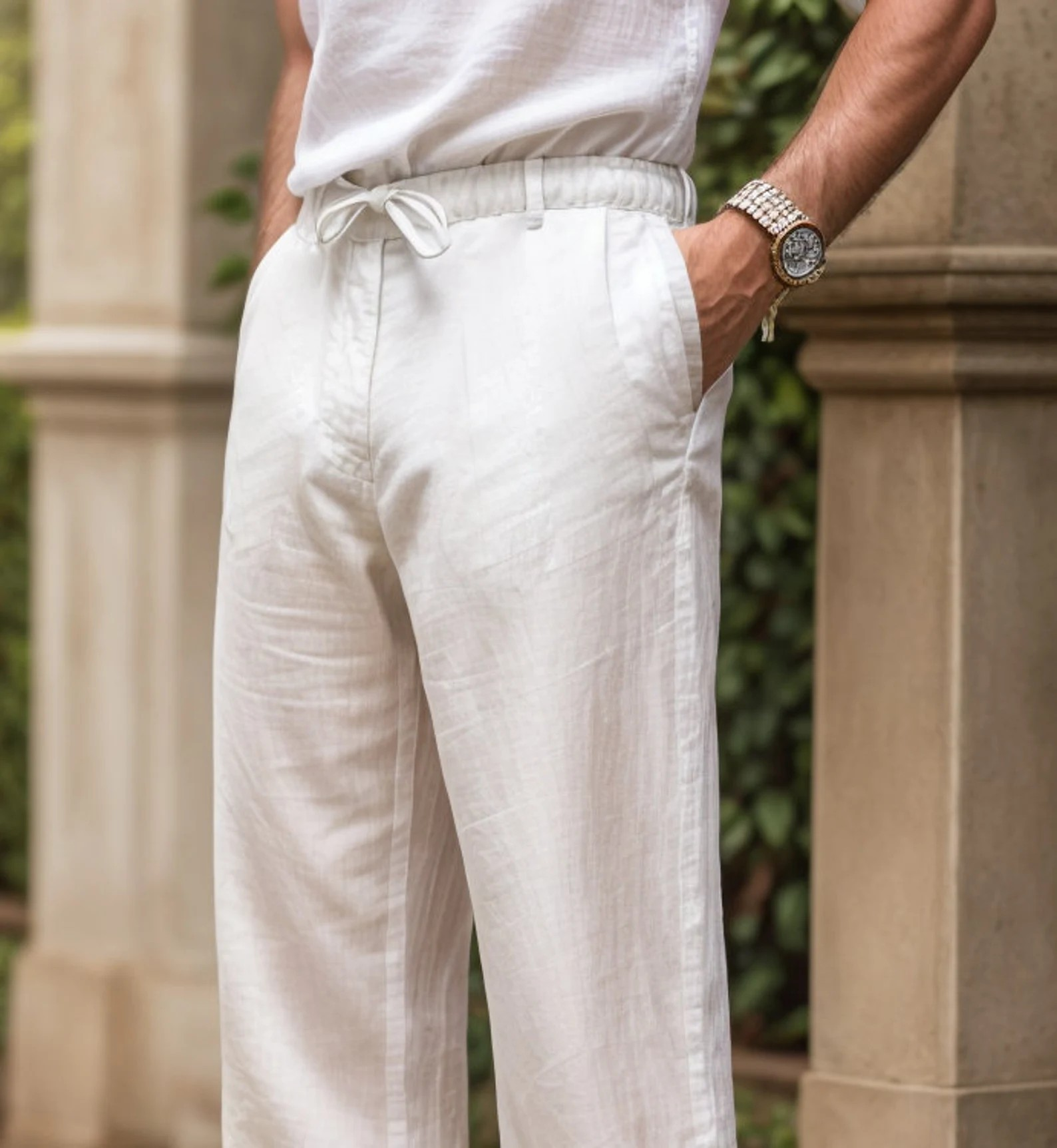 The Riviera Linen Pants By Sartorio Nero
