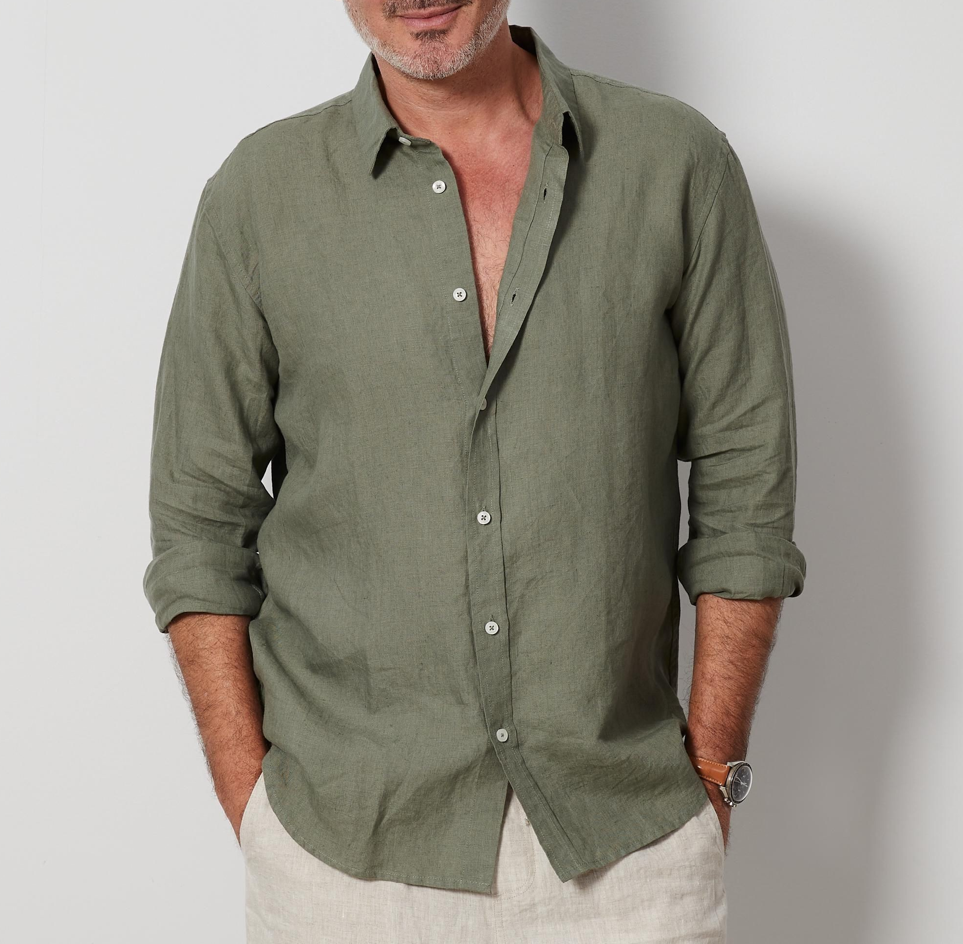 The Olive Riviera Linen Shirt