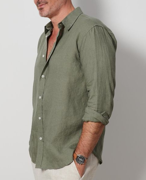 The Olive Riviera Linen Shirt