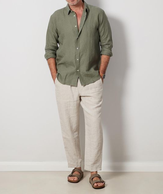 The Olive Riviera Linen Shirt