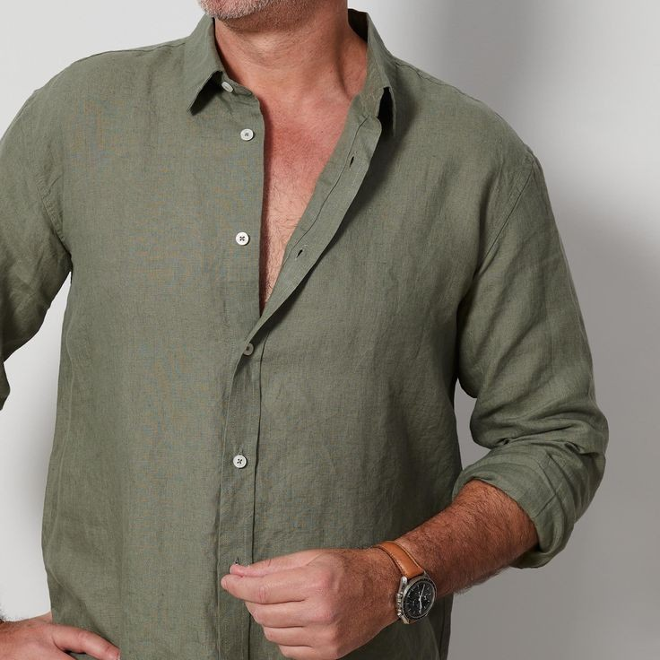 The Olive Riviera Linen Shirt
