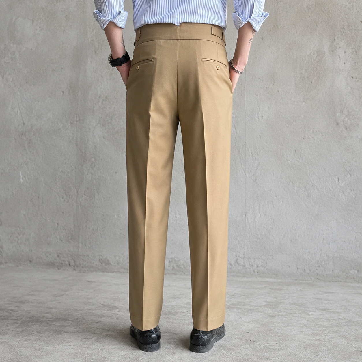 Beige Exotic Gurkha Pant By Sartorio Nero