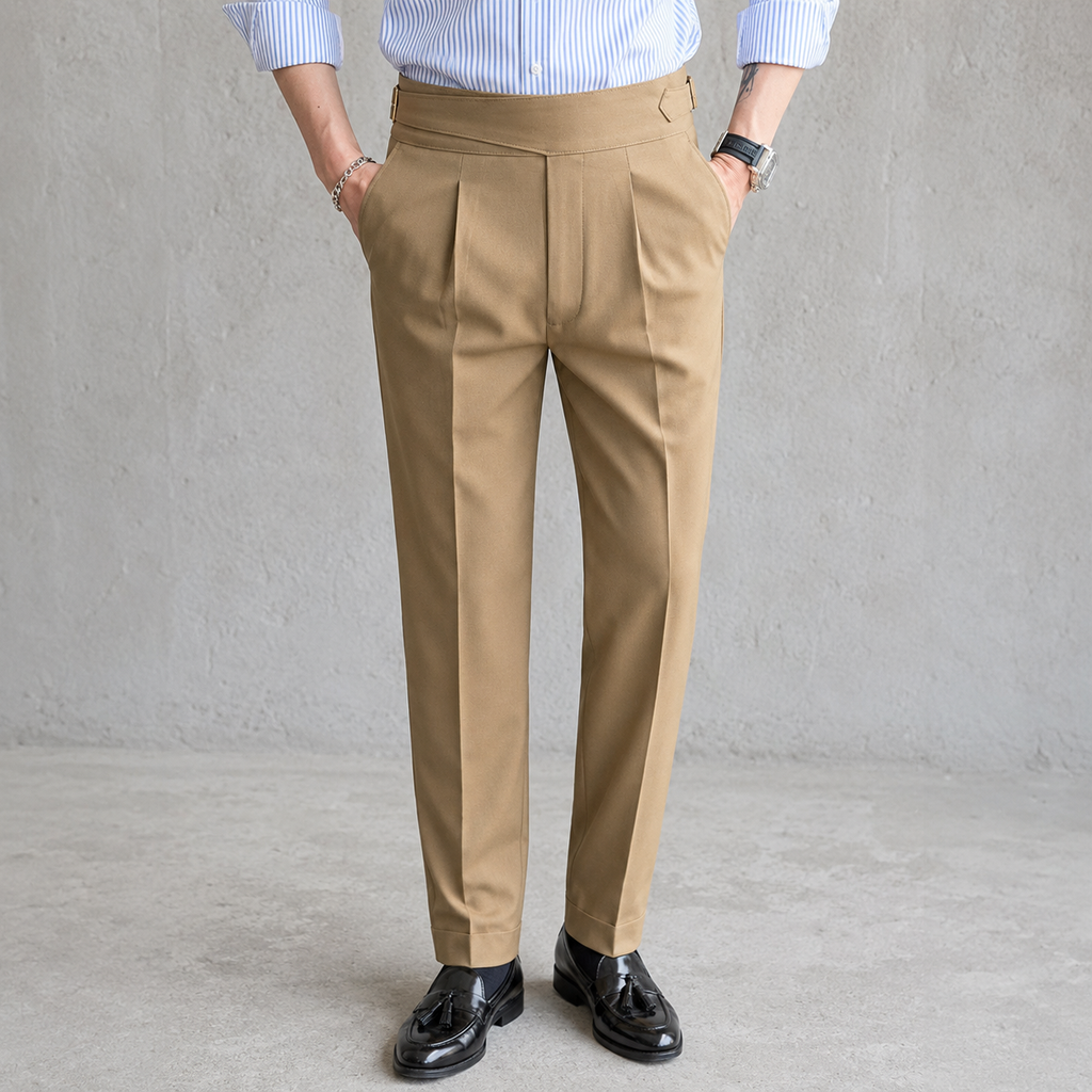 Beige Exotic Gurkha Pant By Sartorio Nero