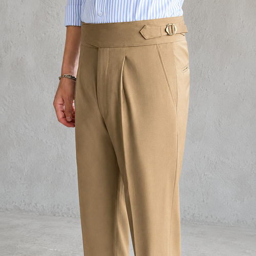 Beige Exotic Gurkha Pant By Sartorio Nero