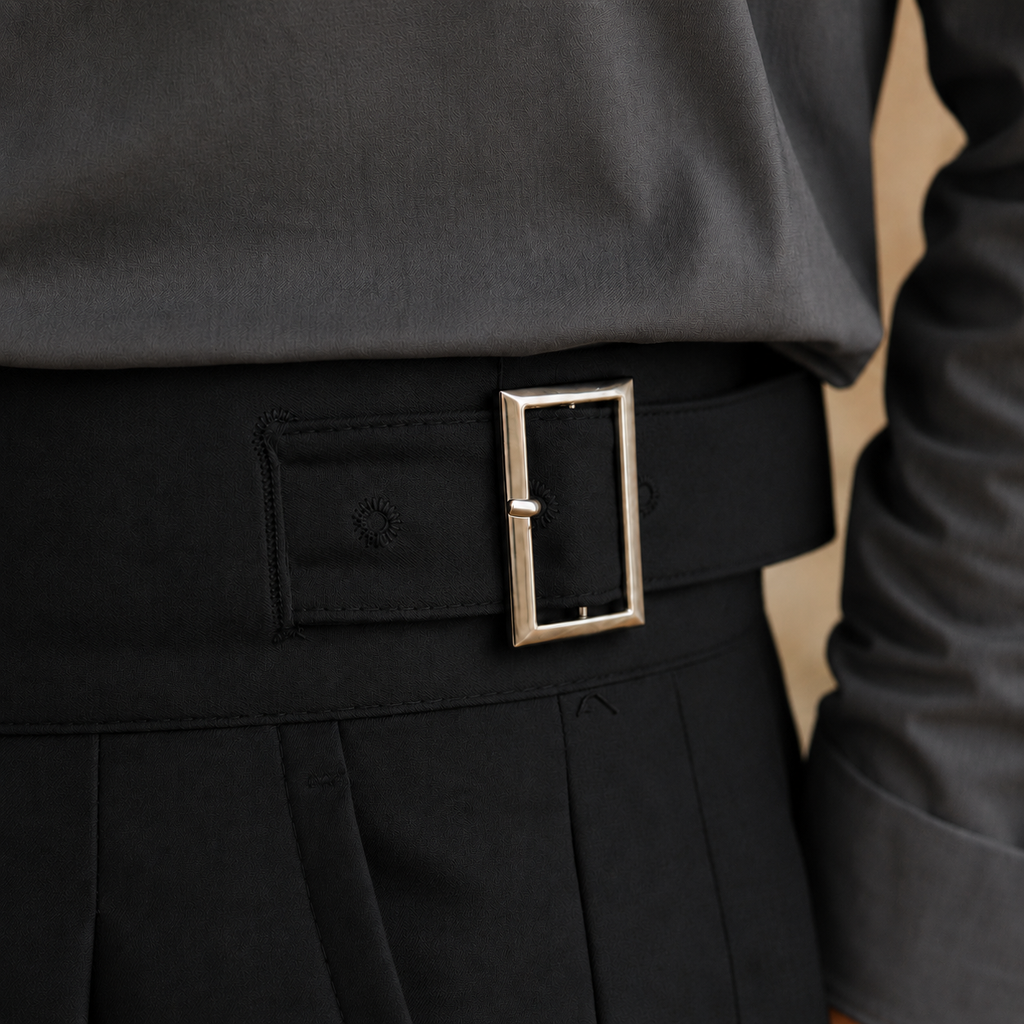 Black Classic Double Buckle Gurkha Pant By Sartorio Nero