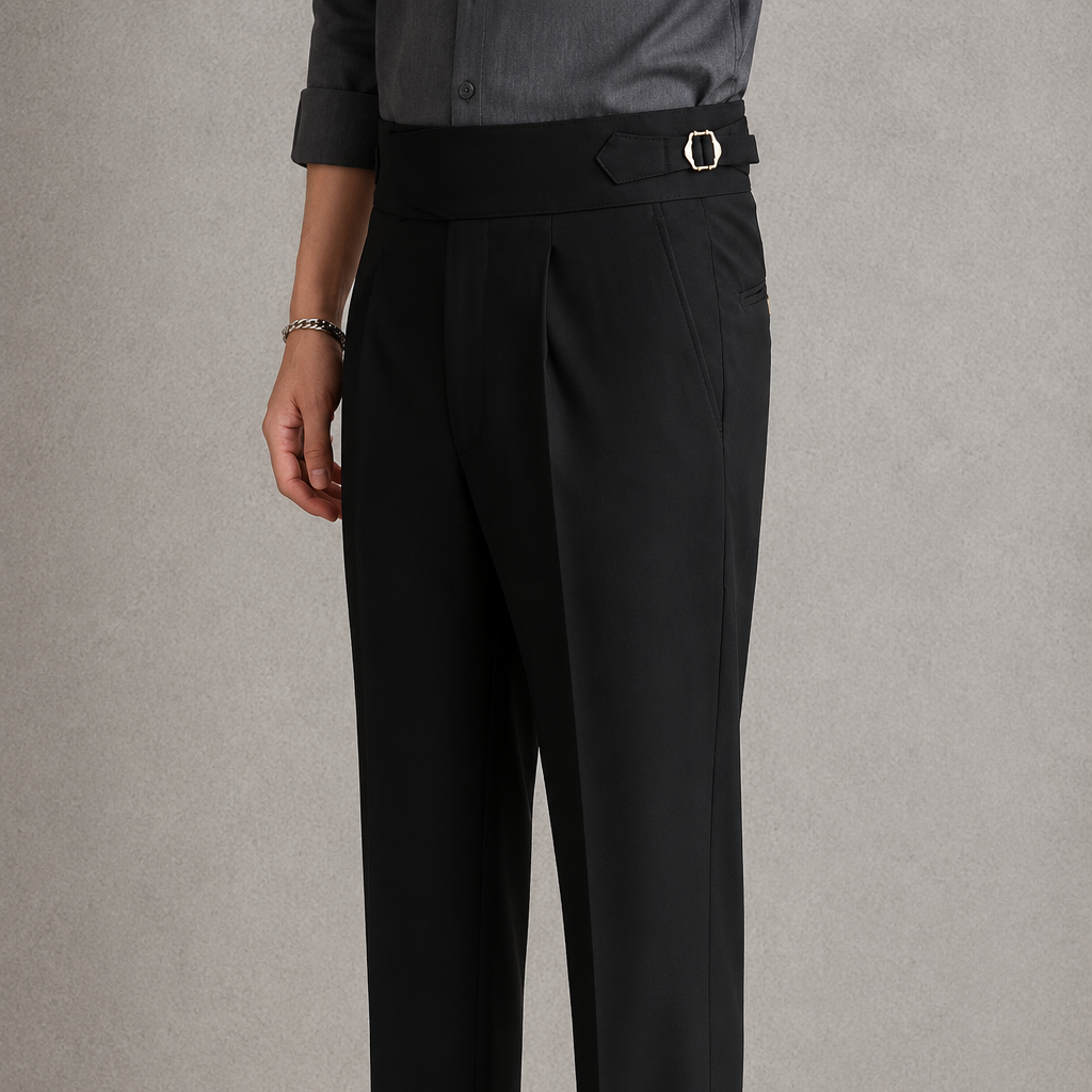 Black Exotic Gurkha Pant By Sartorio Nero