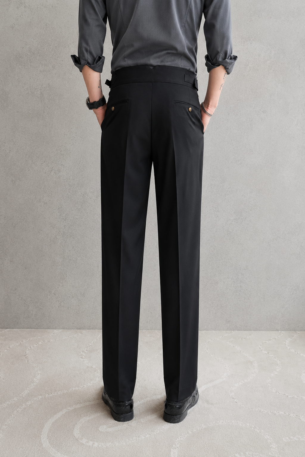 Black Exotic Gurkha Pant By Sartorio Nero