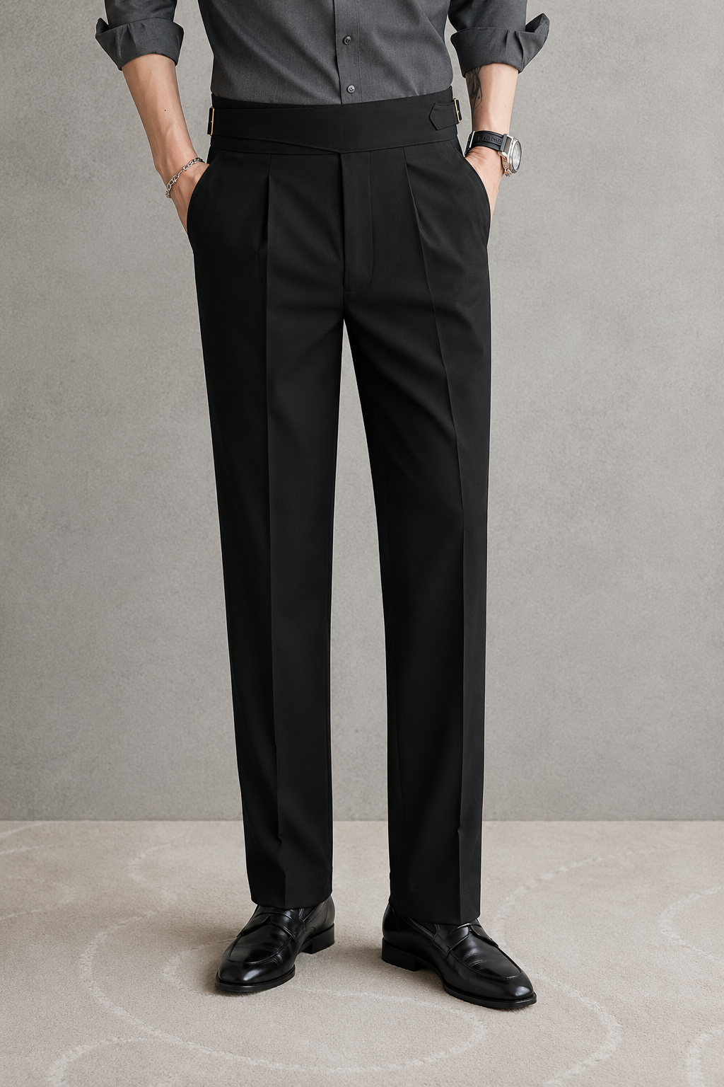 Black Exotic Gurkha Pant By Sartorio Nero