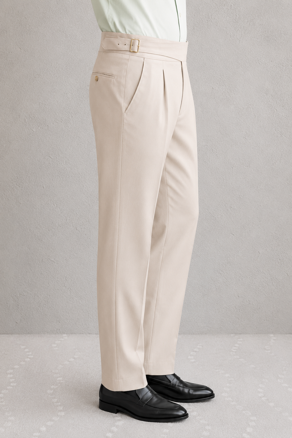 Cream Exotic Gurkha Pant By Sartorio Nero
