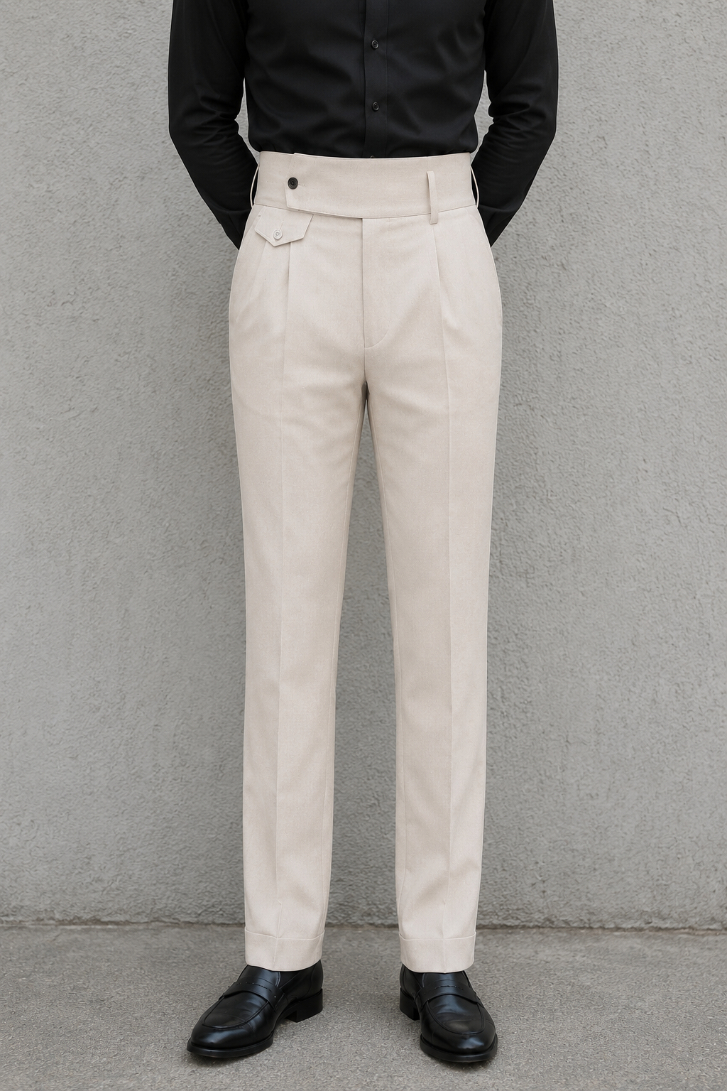 Cream Flap Signature Gurkha Pant By Sartorio Nero