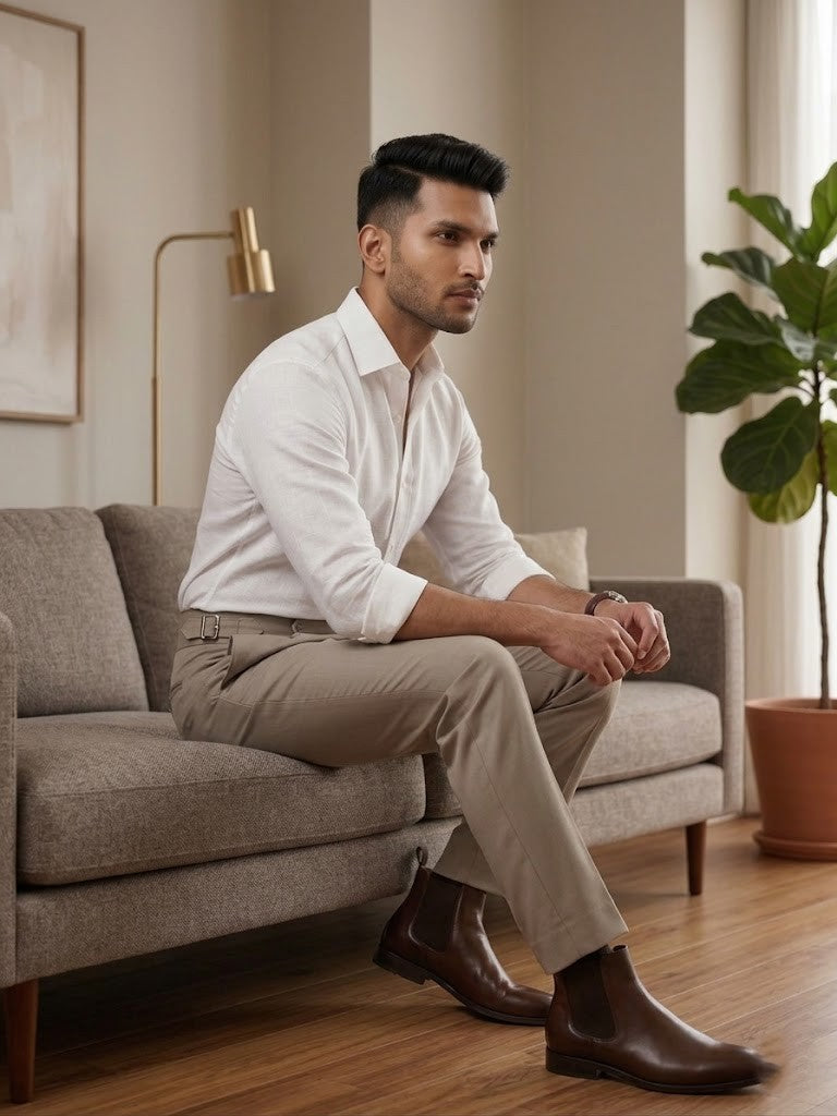 Biege Classic Gurkh Pant By Sartorio Nero