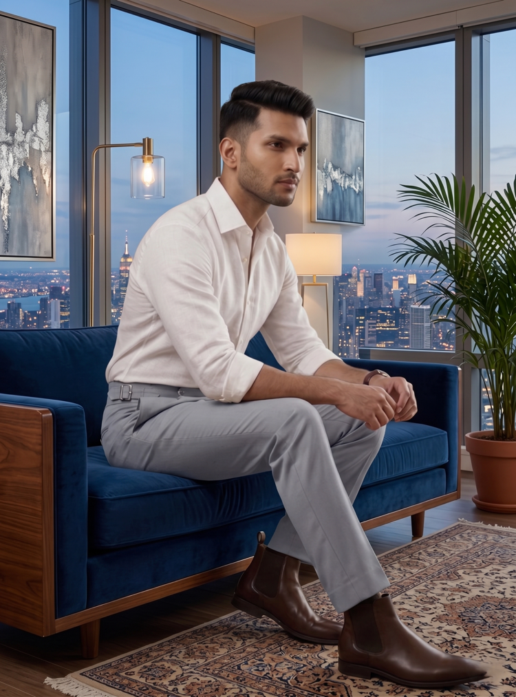 Grey Classic Gurkh Pant By Sartorio Nero